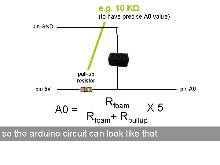 e. g. 10 KΩ (to have precise A 0 value) pin GND pull-up resistor e. g. 10 KΩ (to have precise A 0 value) pin GND pull-up resistor
