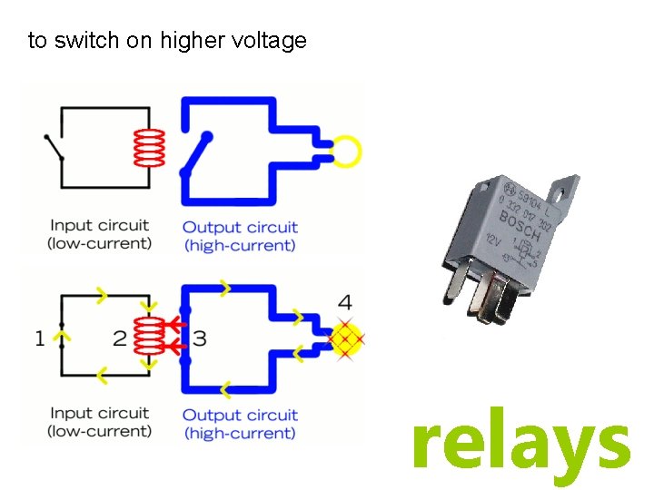 to switch on higher voltage relays to switch on higher voltage relays