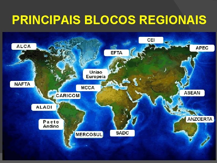 PRINCIPAIS BLOCOS REGIONAIS 