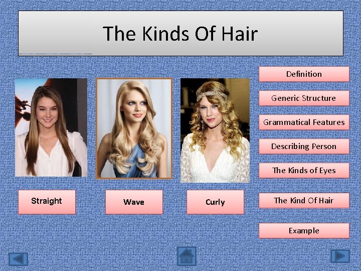 The Kinds Of Hair Definition Generic Structure Grammatical Features Describing Person The Kinds of