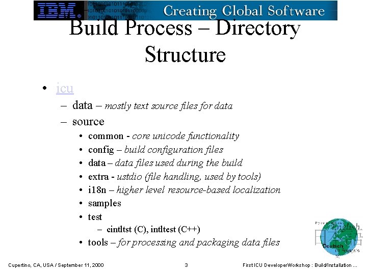 Build Process – Directory Structure • icu – data – mostly text source files