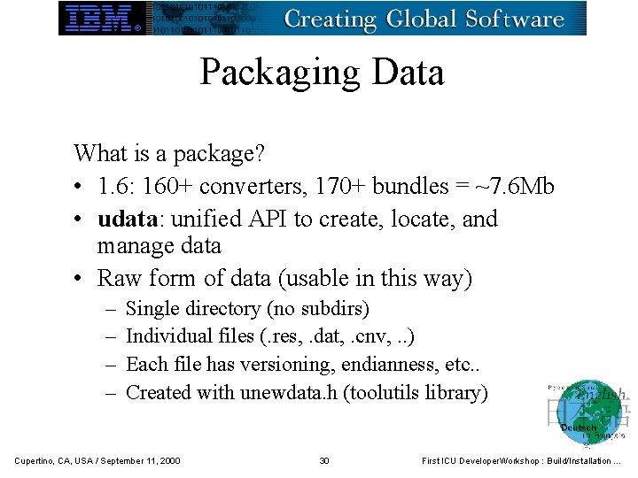 Packaging Data What is a package? • 1. 6: 160+ converters, 170+ bundles =