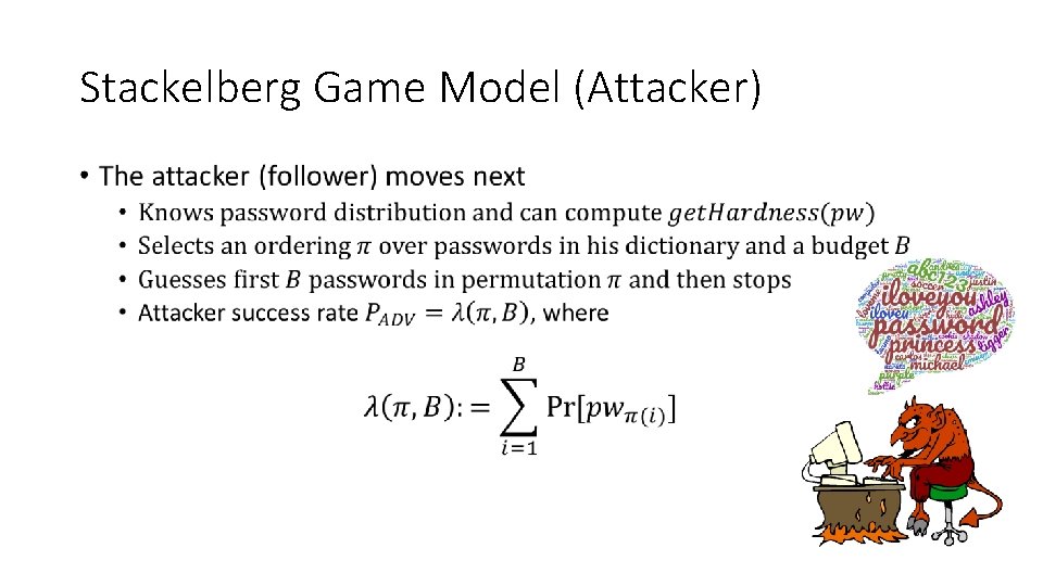 Stackelberg Game Model (Attacker) • 