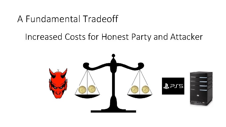 A Fundamental Tradeoff Increased Costs for Honest Party and Attacker 