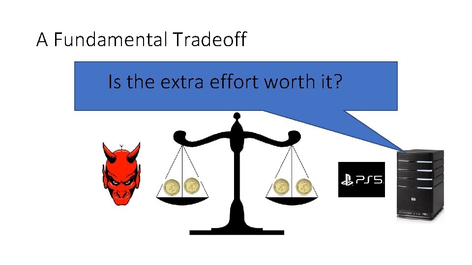 A Fundamental Tradeoff Is the extra effort worth it? 