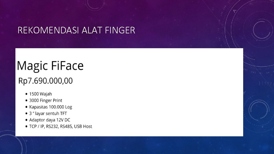 REKOMENDASI ALAT FINGER 