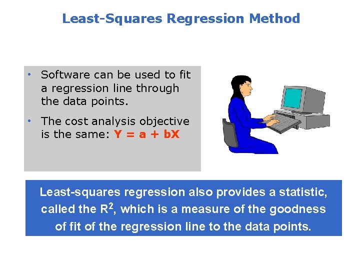 Least-Squares Regression Method • Software can be used to fit a regression line through