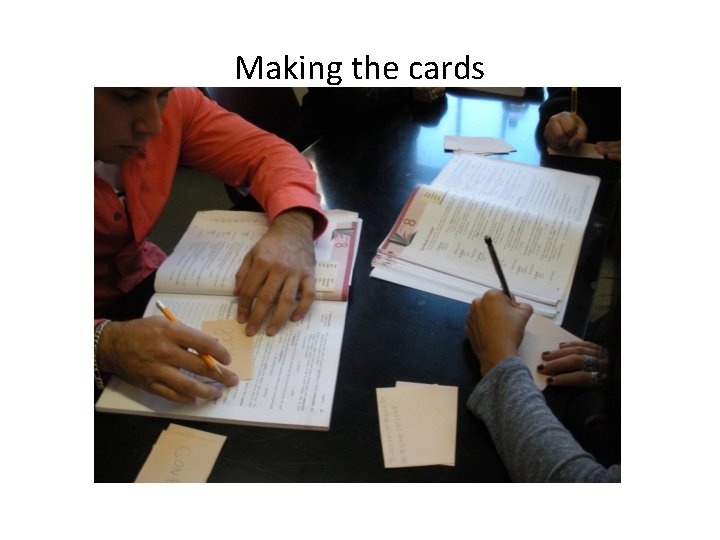 Making the cards 