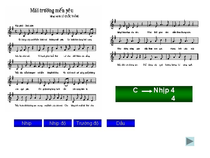 C Nhip Nhịp độ Trường độ Dấu Nhịp 4 4 