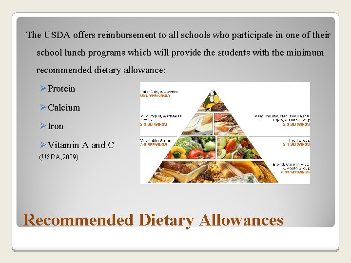 The USDA offers reimbursement to all schools who participate in one of their school