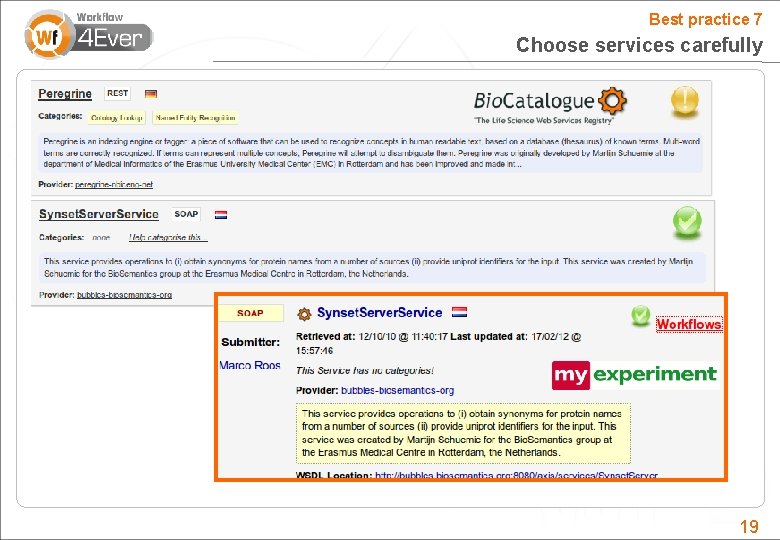 Best practice 7 Choose services carefully 19 