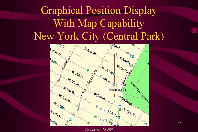 Graphical Position Display With Map Capability New York City (Central Park) GPS Presentation Cass