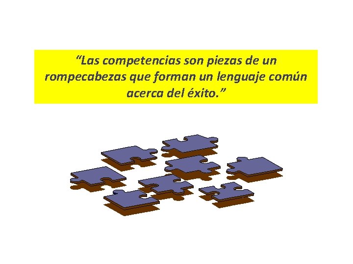“Las competencias son piezas de un rompecabezas que forman un lenguaje común acerca del