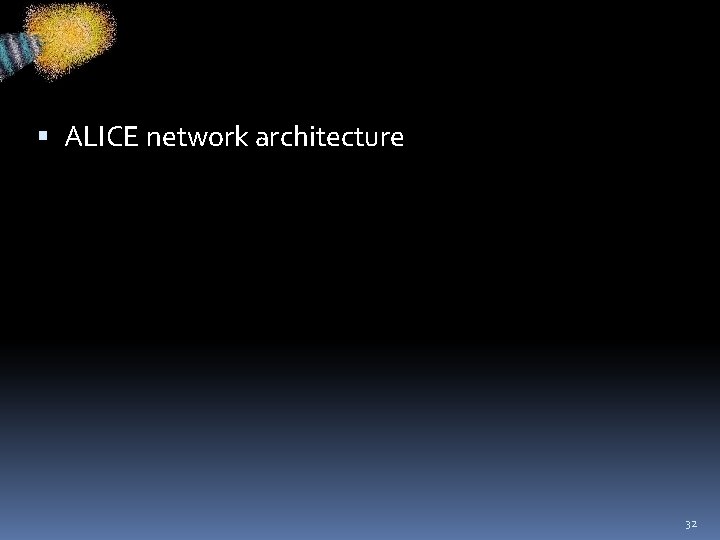  ALICE network architecture 32 