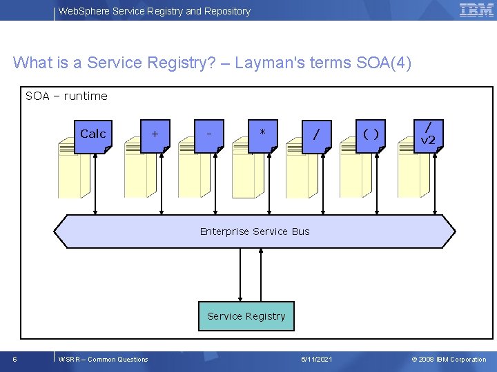 Web. Sphere Service Registry and Repository What is a Service Registry? – Layman's terms
