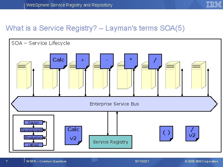 Web. Sphere Service Registry and Repository What is a Service Registry? – Layman's terms