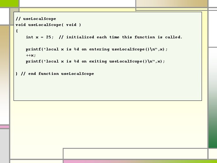 // use. Local. Scope void use. Local. Scope( void ) { int x = // use. Local. Scope void use. Local. Scope( void ) { int x =