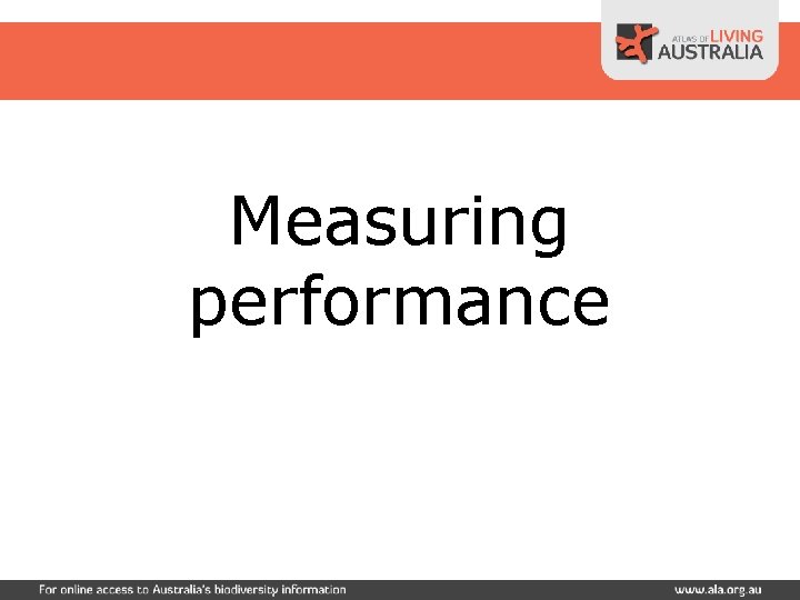 Measuring performance 