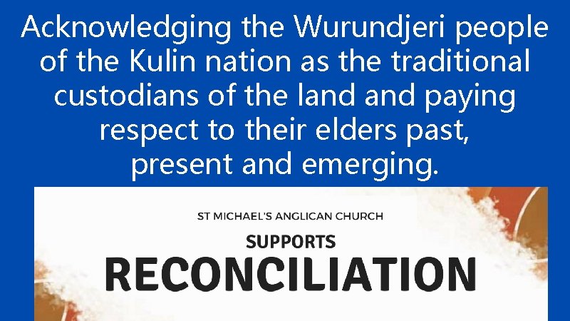 Acknowledging the Wurundjeri people of the Kulin nation as the traditional custodians of the