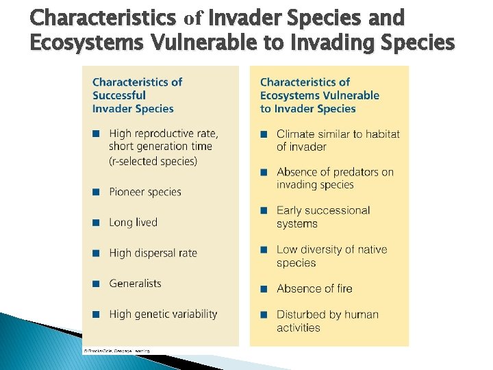 Characteristics of Invader Species and Ecosystems Vulnerable to Invading Species 