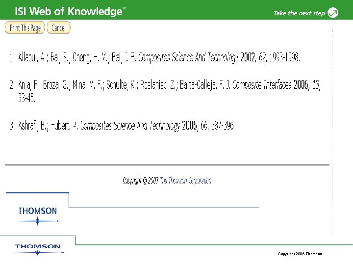 Copyright 2006 Thomson 