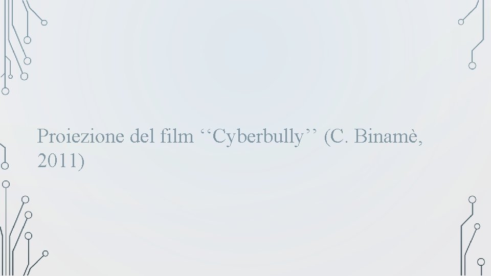 Proiezione del film ‘‘Cyberbully’’ (C. Binamè, 2011) 