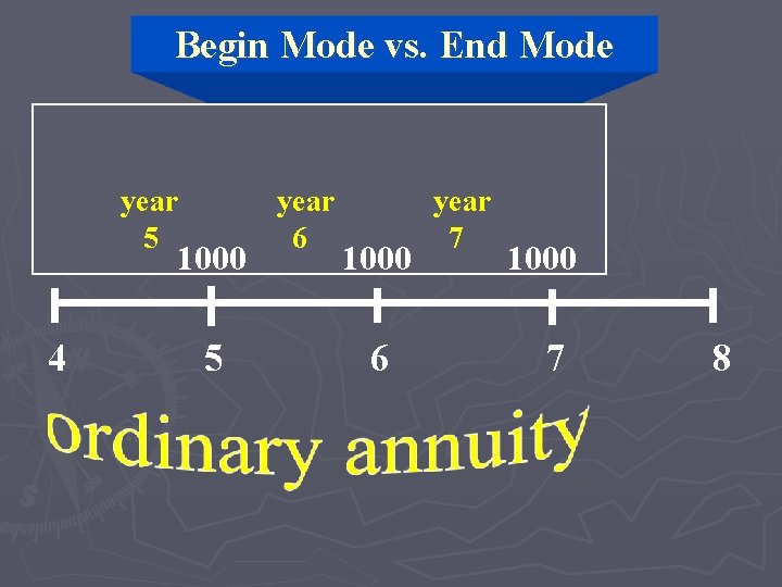 Begin Mode vs. End Mode year 5 1000 4 5 year 6 1000 6