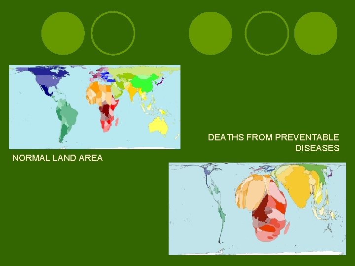 DEATHS FROM PREVENTABLE DISEASES NORMAL LAND AREA 