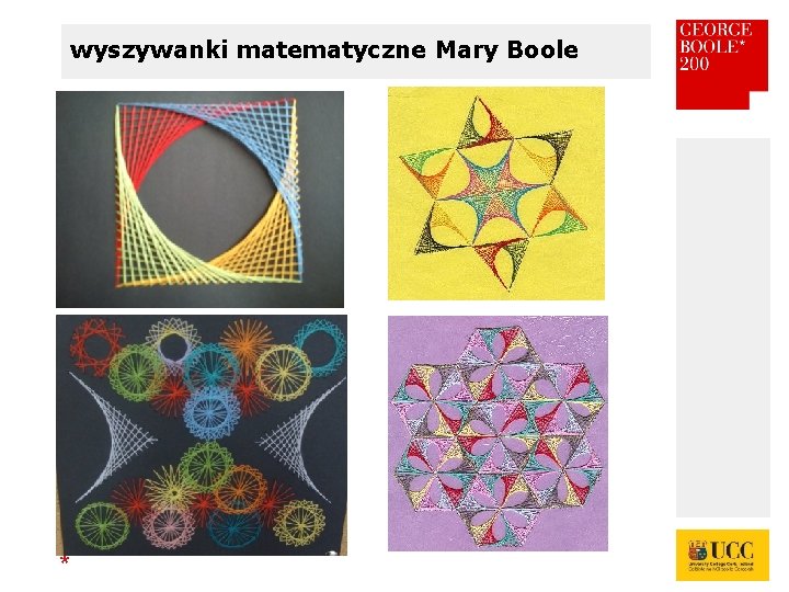 wyszywanki matematyczne Mary Boole * 