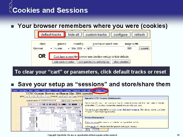 Cookies and Sessions n Your browser remembers where you were (cookies) OR To clear