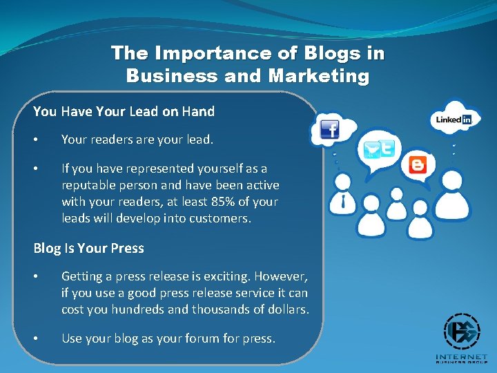 The Importance of Blogs in Business and Marketing You Have Your Lead on Hand