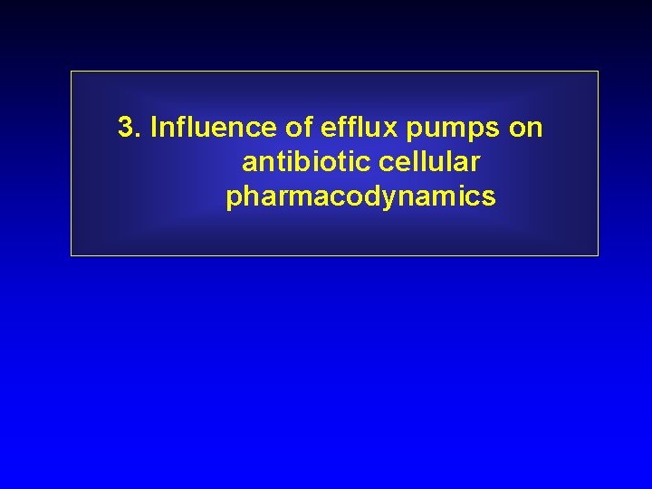 3. Influence of efflux pumps on antibiotic cellular pharmacodynamics 