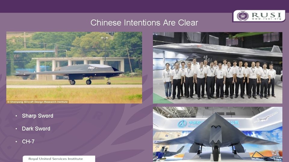 Chinese Intentions Are Clear • Sharp Sword • Dark Sword • CH-7 