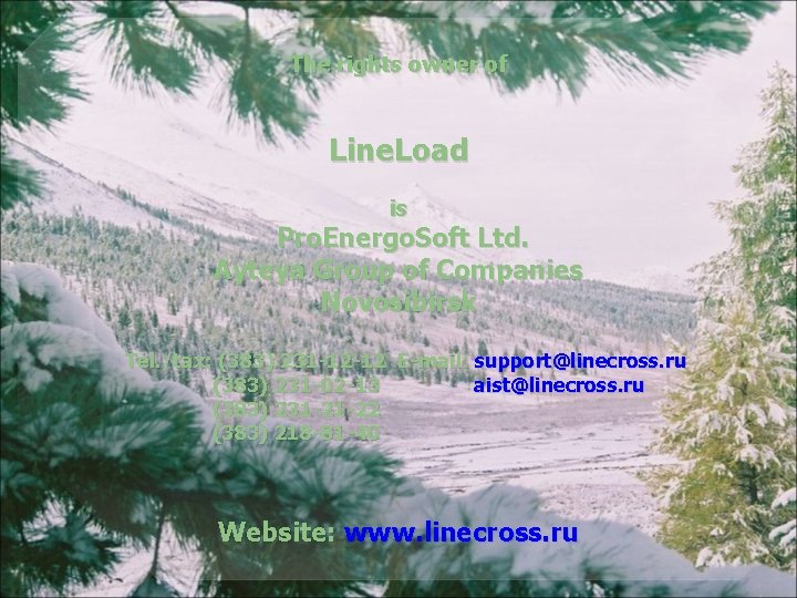 The rights owner of Line. Load is Pro. Energo. Soft Ltd. Ayteya Group of