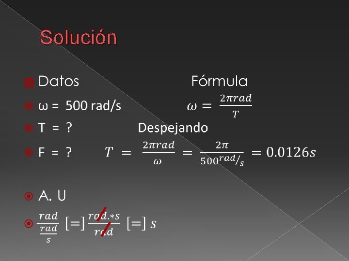 Solución � 