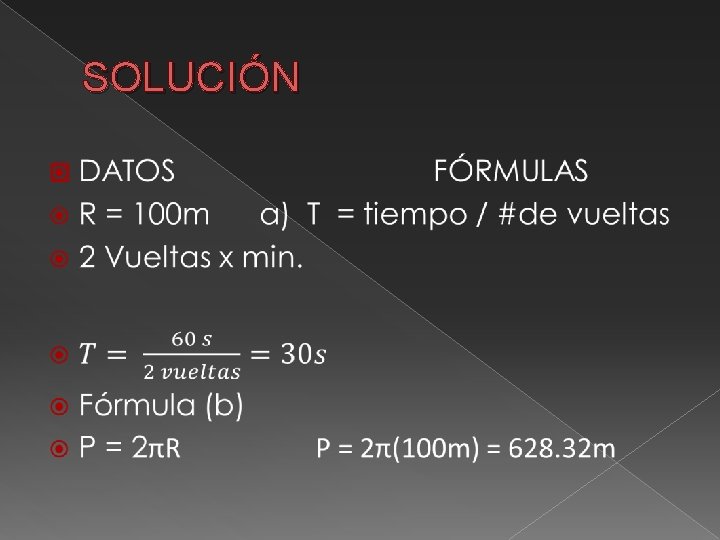 SOLUCIÓN � 