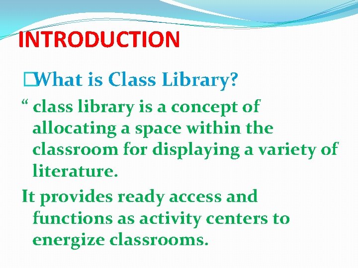 INTRODUCTION �What is Class Library? “ class library is a concept of allocating a INTRODUCTION �What is Class Library? “ class library is a concept of allocating a