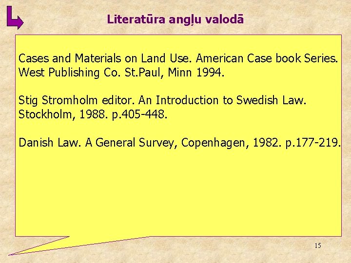 Literatūra angļu valodā Cases and Materials on Land Use. American Case book Series. West
