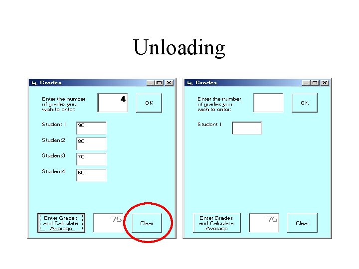 Unloading Unloading