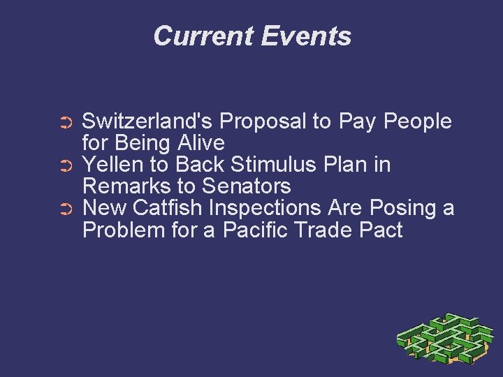 Current Events Switzerland's Proposal to Pay People for Being Alive ➲ Yellen to Back