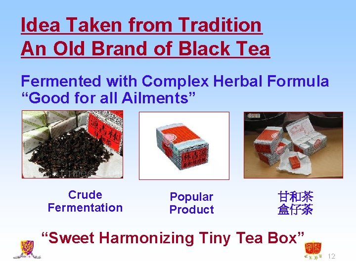 Idea Taken from Tradition An Old Brand of Black Tea Fermented with Complex Herbal