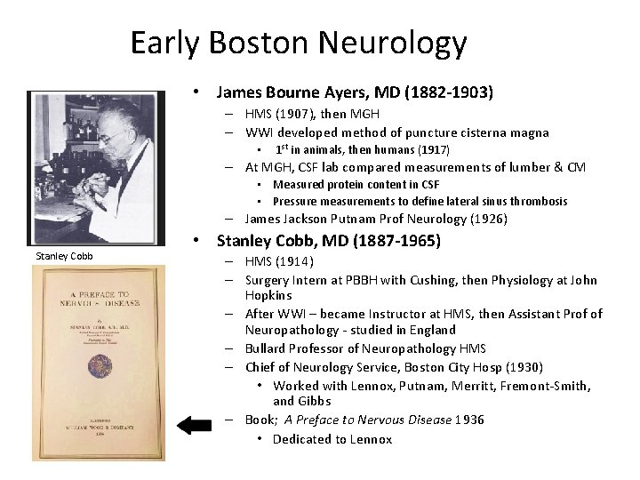 Early Boston Neurology • James Bourne Ayers, MD (1882 -1903) – HMS (1907), then