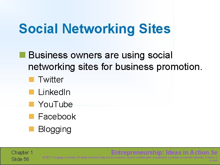 Social Networking Sites n Business owners are using social networking sites for business promotion.