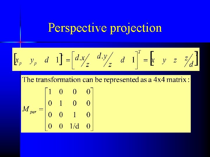 Perspective projection 