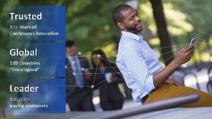 Trusted 10+ Years of Continuous Innovation Global 188 Countries “Docu. Signed” Leader 100, 000+