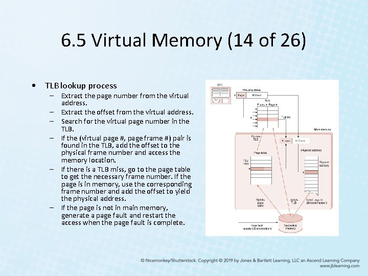6. 5 Virtual Memory (14 of 26) • TLB lookup process – Extract the