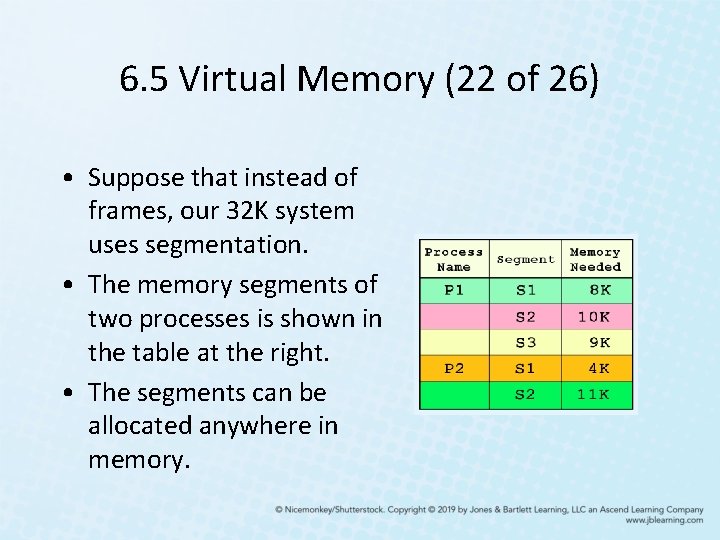 6. 5 Virtual Memory (22 of 26) • Suppose that instead of frames, our