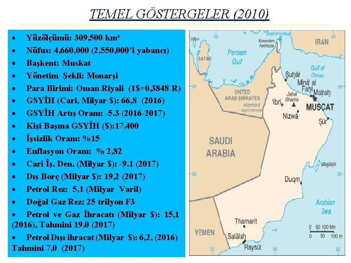 TEMEL GÖSTERGELER (2010) · Yüzölçümü: 309, 500 km² · Nüfus: 4, 660, 000 (2,