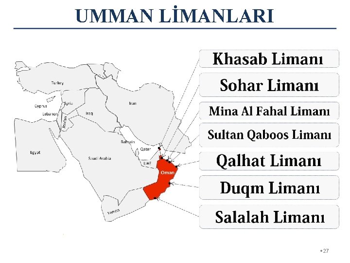 UMMAN LİMANLARI · 27 