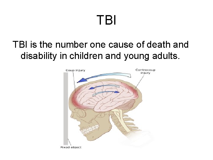 TBI is the number one cause of death and disability in children and young